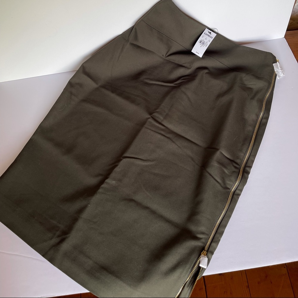 Express Olive Green Pencil Skirt size 6